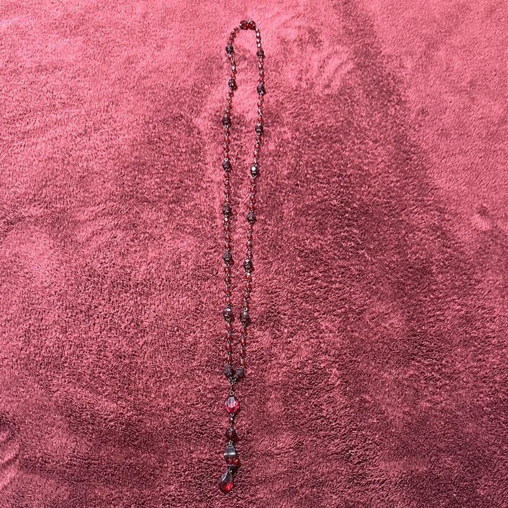 Elegant Red Beaded Necklace